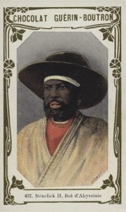 Menelik II., König von Abessinien von French School