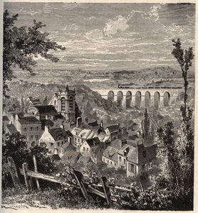 Meudon - Département Hauts-de-Seine - Gravur in „PATRIE“ - Beschreibung der malerischen Frankreich in 6 Bänden von Lucien Huard - Ende des 19. Jahrhunderts von French School