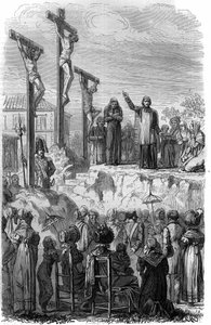 Missionen organisiert von den Jesuiten in Frankreich im 19. Jahrhundert. Gravur in „Histoire des Papes-Rois-Queen and Empereurs à travers les siècles“ von Maurice Lachatre