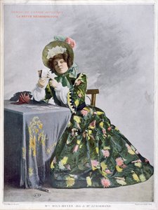 Mlle Mily-Meyer in der Rolle von Mlle Le Normand, 1899 (Typogravur) von French School
