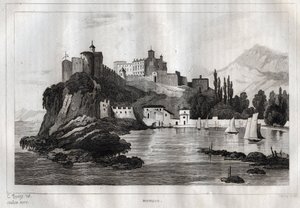 Monaco - Gravur aus „Italien pittoresk“ - Historische und beschreibende Darstellung von Italien von M. de Norvins, Ch. Nodier 1834-1836 von French School