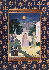 Mond der Schönheit, Illustration aus Tausendundeine Nacht, 1895 (Farbstich)