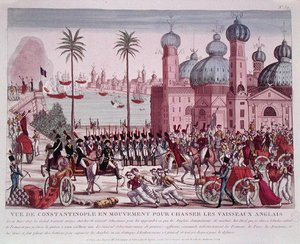 Truppenbewegung, um die englischen Schiffe aus Konstantinopel zu vertreiben, 21. März 1807