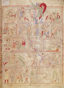 Ms.1215 t.3 fol. 13r Szenen aus dem Leben Davids, aus der Bibel von Etienne Harding