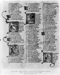 Fabeln von Marie de France (fl. 12. Jahrhundert), aus einer Anthologie französischer Gedichte, ca. 1280-90 von French School