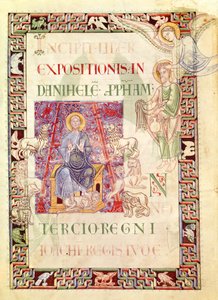 Daniel in der Löwengrube, gefüttert von Habakuk, aus Explanatio in Prophetas et Ecclesiasten von St. Jerome von French School