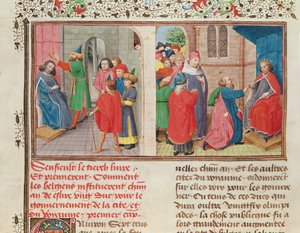 Ms 149 t.1 fol.108v Wie die Belgier einen Herzog wählen, aus der Histoire des Nobles Princes de Hainaut, von Jacques de Guise von French School