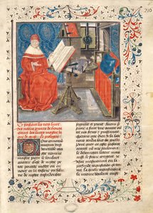Ms 149 t.1 fol.4 Porträt des Autors, aus der Histoire des Nobles Princes de Hainaut, von Jacques de Guise von French School