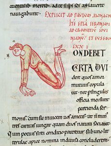 Ms 154 fol.137v Historisierte Initiale N, aus den Briefen des Hieronymus von French School