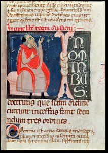 Ein Wissenschaftler, Illustration zu Beginn der Kommentare von Aliben Rhodonan zu Ars Parva von Galen von French School