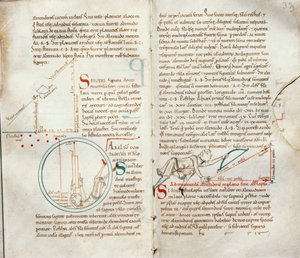 Ms 235 f.32 & 33 Geometrie, aus einem Traité d