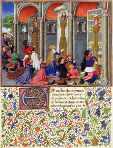 Ms 2617 Arcitas betet zu Mars, Palemon betet zu Venus, Emily betet zu Diana, aus La Teseida, von Giovanni Boccaccio (1313-75) 1340-41 von French School