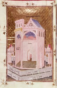 Der Tempel von Jerusalem, aus Postilles sur la Bible von Nicolas de Lyre von French School