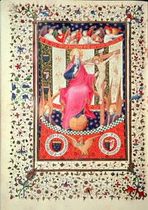 Die Dreifaltigkeit, aus den Boucicaut-Stunden, um 1410 von French School