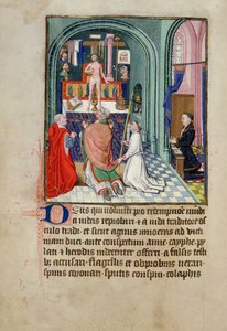 Ms 3-1954 fol.253v Die Messe des heiligen Gregor aus einem Stundenbuch, hergestellt für Philipp den Kühnen, Herzog von Burgund von French School