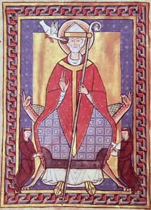 Ms 315 f.1v St. Gregor, aus Extrait de ses Oeuvres