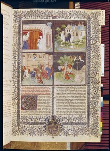 Ms 3479 t.1 f.1 Die Geschichte von Lancelot und die Suche nach dem Heiligen Gral, aus dem Livre de Messire Lancelot du Lac