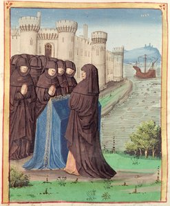 Didos Beerdigung, aus der Aeneis von Virgil mit einem Kommentar von Servius, 1469