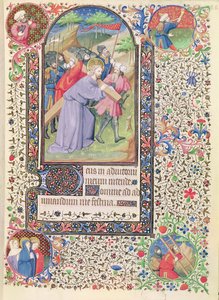 Ms 547 fol.16 Kreuzwegstationen, aus einem Stundenbuch einer Frau aus Poitiers