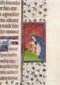 Ms 62, f.205r: Jungfrau und Kind, Detail aus einem französischen Stundenbuch, ca. 1445-50