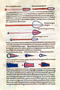Ms 89 Ter fol.122v Chirurgische Instrumente aus einem Traktat von Abul Qasim Kalaf ibn al-Abbas al Zahrawi (Albucasis) von French School