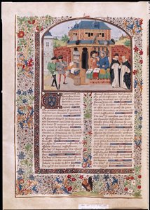 Ms 927 Fol.127v Die drei Arten der Freundschaft, aus Ethik, Politik und Ökonomie von Aristoteles (384-322 v. Chr.)