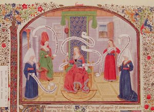 Ms 927 Fol.93v Die Theorie der intellektuellen Tugenden, aus Ethik, Politik und Ökonomie von Aristoteles (384-322 v. Chr.) von French School