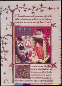 Ein Professor an der Universität von Paris, aus den Grandes Chroniques de France, ca. 1400 von French School