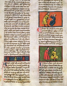 Ms H 89 Ärzte und Patienten, aus einer Ausgabe des Buches der Chirurgie von Rogier de Salerne von French School