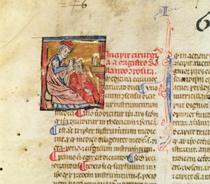 Ms Lat. 7134 fol.1 Trepanation, aus Chirugie de Maitre Rolandi von French School