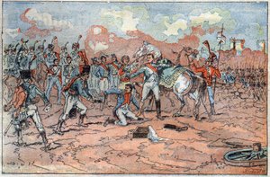 Napoleon I., verwundet vor Regensburg