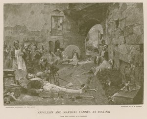 Napoleon und Marschall Lannes bei Essling von French School