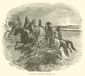 Napoleon überquert das Rote Meer (Stich) von French School