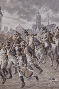 Napoleon mit seiner Armee von French School