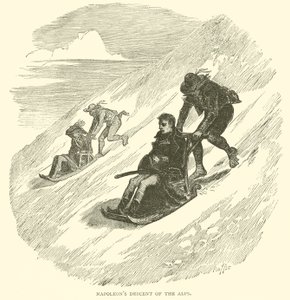 Napoleons Abstieg der Alpen (Gravur)