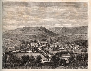 Niederbron-les-Bains im Elsass - Gravur in „La France illustree: geographie, histoire, administration statistique“ von V.A. Malt-Brown. 1884 von French School