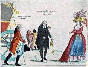 Adel, Klerus und Bürgertum ohne Geld, Karikatur der Revolution, Ende 18. Jahrhundert