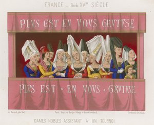 Edelfrauen bei einem Turnier von French School