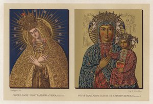 Notre-Dame von Ostrabrama in Vilnius, Polen; Notre-Dame Miraculeuse von Czenstochowa, Polen von French School