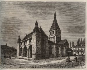 Notre Dame de Wassy - Haute-Marne in der Region Champagne-Ardenne - Gravur in „La France illustrée: Geographie, Geschichte, statistische Verwaltung“ von V.-A. Malt-Brown. 1884 von French School