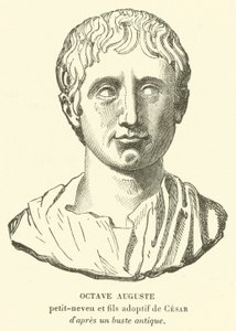 Octavian Augustus, Großneffe und Adoptivsohn und Erbe von Julius Caesar von French School