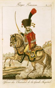 Offizier der Husaren der kaiserlichen Garde während des Ersten Kaiserreichs von French School