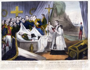 Öffnung des Sarges von Napoleon auf der Insel St. Helena, 16. Oktober