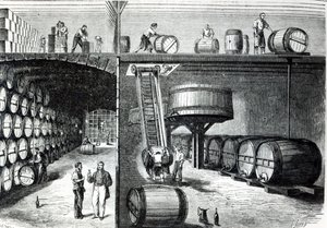 P. Morel et F. Souzac Keller und Werkstätten in Bordeaux aus Le Monde Illustre, 1864 von French School