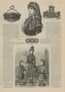 Seite aus La Mode Illustrée, 1885 von French School