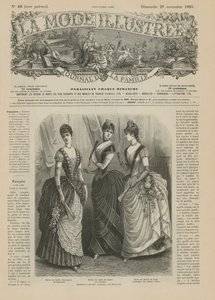 Seite aus La Mode Illustrée, 1885 von French School