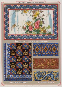 Seite aus dem Katalog des Grand Depot de Porcelaines, Faiences et Verreries von French School