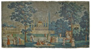 Panel aus Les Rives du Bosphore, 1828 von French School