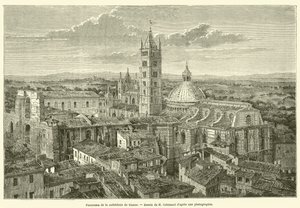 Panorama der Kathedrale von Siena von French School