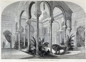 Parc du Montsouris: Inneres des Palais du Bey in Tunis auf der Weltausstellung von 1867 von French School